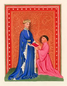 Occleve将他的书呈现给Henry V，c 1410