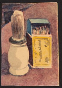 剃须刷和火柴，c.1930 作者 亨利·希尔克