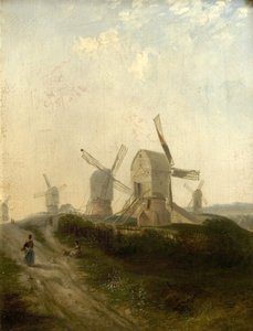 1847年诺丁汉森林的风车 作者 亨利·史密斯