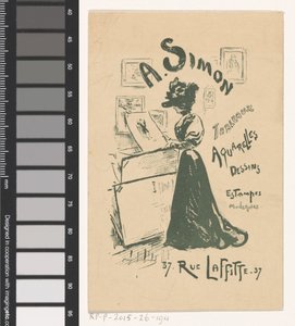 艺术品经销商 A. Simon 在巴黎的名片 作者 亨利·索姆