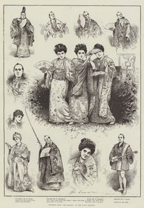 萨沃伊剧院 "天皇 "的草图（雕刻）。 作者 亨利·斯蒂芬（Henry Stephen）（b.1861 fl.1880 1925）