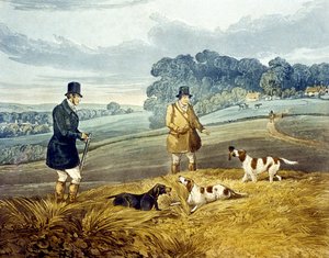 回收，来自《鹧鸪射击》的板块，由Joseph Clayton Bentley（1809-51）1835年雕刻（彩色雕刻）。
