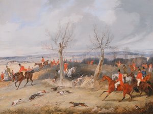 狩猎场面：约1840年，在充分的欢呼声中。 作者 亨利·托马斯·阿尔肯