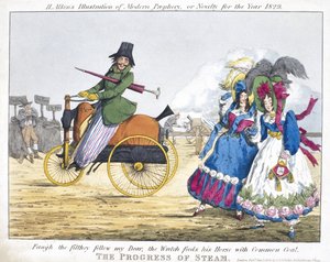 蒸汽的进展，1829年（彩色蚀刻） 作者 亨利·托马斯·阿尔肯