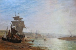 苏塞克斯郡肖勒姆附近的低潮 作者 亨利·托马斯·道森