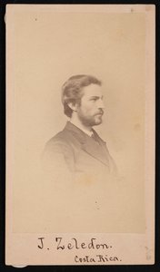 Jose Castulo Zeledon的肖像 1846-1923年，1868年。