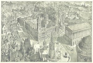 1886 年伯明翰鸟瞰图。 作者 亨利威廉布鲁尔