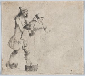 快乐的农民和僧侣》，1770年。 作者 亨利·威廉·本伯里