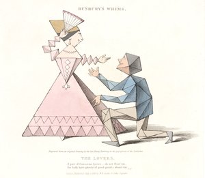 The Lovers，来自Bunburys Whims，1828年 作者 亨利·威廉·本伯利