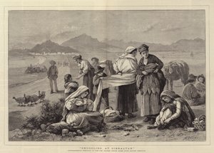 走私直布罗陀，Contrabandistas准备在离开直布罗陀后通过西班牙海关大楼