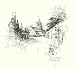 Bromley Chruch，肯特，1790 年（石版画） 作者 赫伯特（后）雷尔顿