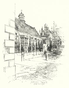 Coney Court, Grays Inn, in 1780 (litho) 作者 赫伯特（后）雷尔顿