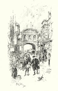 Dr Johnson, Fleet Street, London, in 1780 (litho) 作者 赫伯特（后）雷尔顿