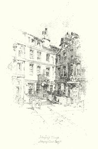 Dr Johnsons House, Johnsons Court, Fleet Street, London (litho) 作者 赫伯特（后）雷尔顿