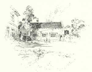 Grammar School, Lichfield, where Dr Johnson went to school (litho) 作者 赫伯特（后）雷尔顿