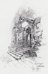 Old Doorway, Lamb Court (engraving) 作者 赫伯特（后）雷尔顿