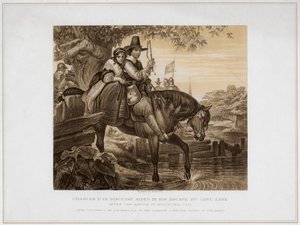 查尔斯二世（Charles II）在《伪装中的援助》（Jane Lane ... 1651），十九世纪 作者 赫伯特·伯恩