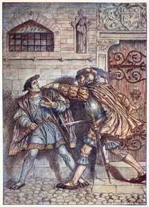 劫持间谍，来自&39;Bayard：没有恐惧和无怨无悔的好骑士&39;的插图，由Christopher Hare，酒吧。 1911年（棕褐色照片）