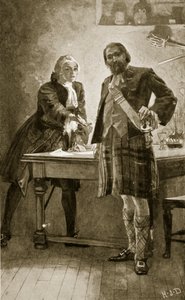 查尔斯王子呼吁洛希尔的卡梅伦，“哈钦森的英国民族故事”插图，c.1923 作者 赫伯特·詹姆斯·德雷珀