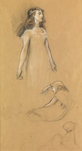 研究“ Tristram and Yseult”，约1901年 作者 赫伯特·詹姆斯·德雷珀