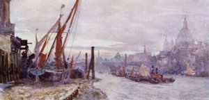 Southwark 的前滩（彩色石版画）