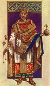 查理曼大帝（Emperor Charlemagne）身着盛装（公元800年），1924年。