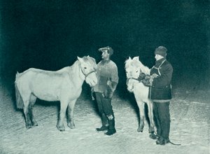 小军官Crean和Evans在1911年，1913年冬天行使小马 作者 赫伯特·庞廷