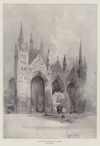彼得伯勒大教堂西面 作者 Herbert Railton