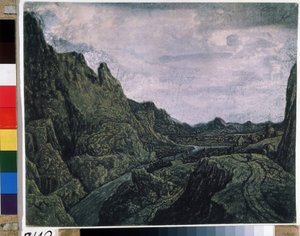 有路的岩石山谷》（Vallee rocheuse avec une route）。Hercules Pietersz Seghers（或 Segers）的绘画作品