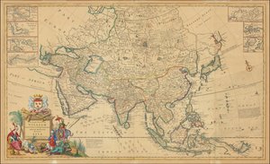 赫尔曼-莫尔绘制的 1730 年亚洲地图 作者 赫尔曼小调