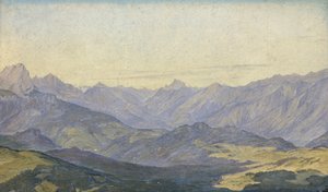 1829年Oberbayern的山谷（纸上油）