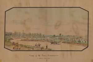 1867年，位于Medicine Lodge Creek的和平专员营地。