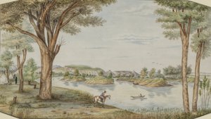 蒙大拿州基奥堡附近的黄石河，约1877-1881年。