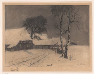 雪中农舍 作者 赫尔曼·蒂勒