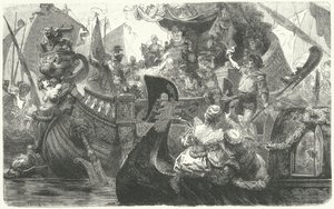 凯瑟琳·科纳罗（Catherine Cornaro）从威尼斯起航，成为塞浦路斯女王，1472年 作者 赫尔曼·沃格尔