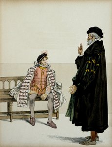 Henri IV (1553-1610) 在他的教授 La Gaucherie 之前。 Hermann Vogel (1856-1918) 在“亨利四世”中的插图 作者 赫尔曼·沃格尔