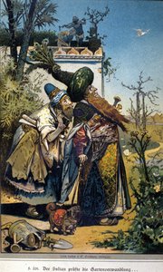 Illustration of Vogel for the tale of brothers Jacob (1785-1863) and Wilhelm (1786-1859) Grimm: “The Old Sultan” 作者 赫尔曼·沃格尔