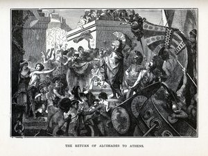 Alcibiades返回雅典，1882年 作者 赫尔曼·沃格尔