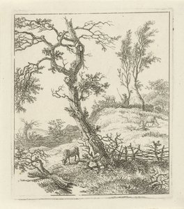 山坡上牧羊人的风景 作者 赫曼努斯吊臂