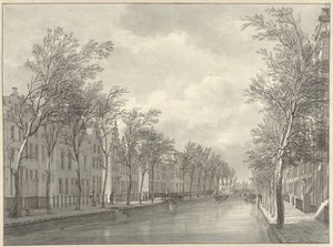 1807 年，从格罗内布鲁格眺望莱顿的拉彭堡 作者 Hermanus Numan（艺术家签名）