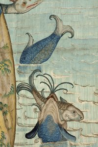 灵感源自 Hieronymus Bosch 作品的挂毯，约 1560 年（金、银、丝绸和羊毛） 作者 Hieronymus（之后）Bosch