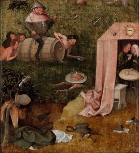 节制的寓言，约1495-1500年（面板上的油） 作者 Hieronymus Bosch