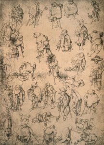 子，乞g和乞g音乐家 作者 Hieronymus Bosch