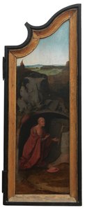 《约伯三联画》的右面板，c.1500-24（面板油画） 作者 Hieronymus Bosch