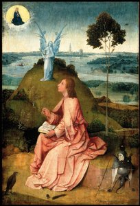拔摩岛上的传教士圣约翰c。 1505 作者 Hieronymus Bosch