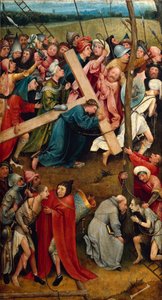 基督拿着他的十字架，通往加略山的路 作者 Hieronymus Bosch
