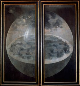世界的创造，三联画的关门尘世的花园，c1500 作者 Hieronymus Bosch