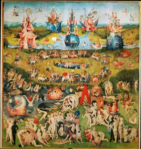 欢乐花园》，三联画，中心画板 作者 Hieronymus Bosch
