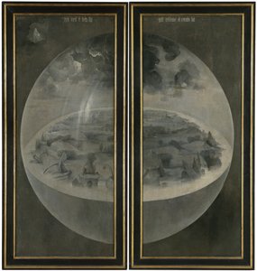 人间乐园。三联画，反向：创作 作者 Hieronymus Bosch