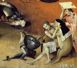 地球欢乐花园，c.1500（3425的细节） 作者 Hieronymus Bosch